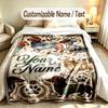 Forest Nature Theme Custom Blanket Personalized Name & Text Customized Soft Warm Throw Blanket Home Decor