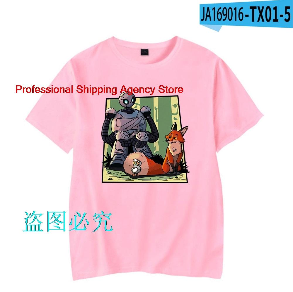 

The wild Robot Tshirt for Male Summer Fun Print Short Sleeve Streetwear Teenagers Fashion Sweatshirts Boysgirls Y2K T shirt 2 S