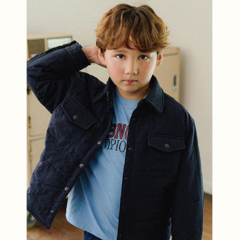  Olivan  Check Pattern Qualifying Jacket  Navy 