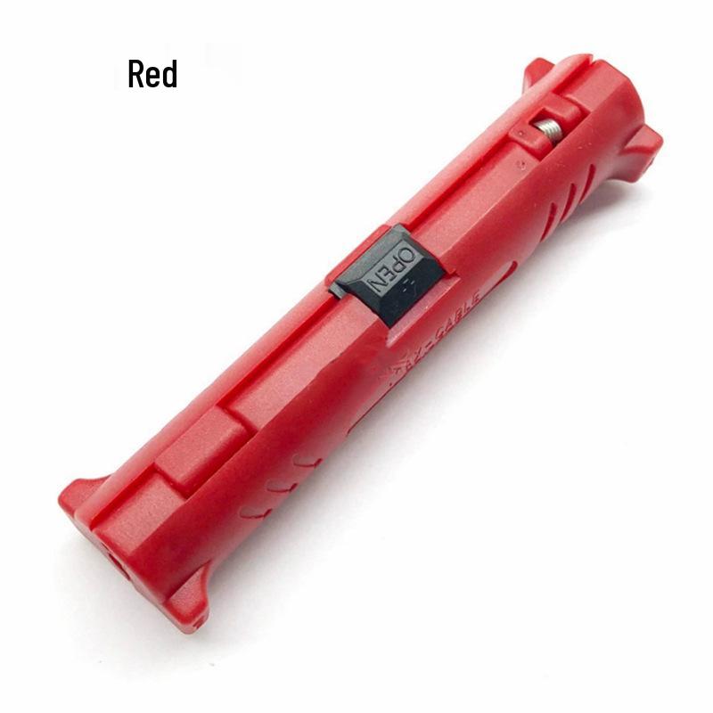 

Многофункциональный стриппер для коаксиального кабеля с автоматическим двойным лезвием для зачистки телевизионной линии красный