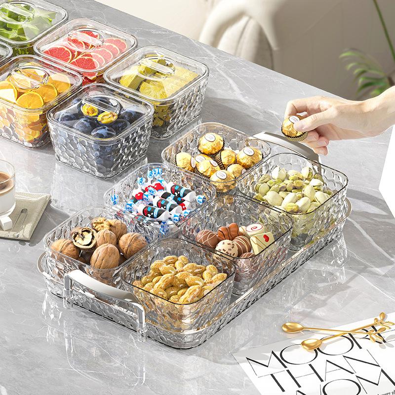 Food Fresh Keeping Box Kitchen Refrigerator Storage Container Fruits Snacks Sealed Jar Fruit Tray Storage Box