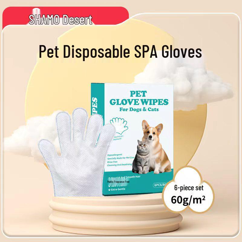 Rukavice a ubrousky pro čištění domácích mazlíčků od CrossBorder pro kočky a psy (Bezpečné proti olizování)