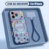 Colorful Stars Print Hand Strap Case For iPhone 17 Pro Max Hybrid TPU+PC Magnetic For Magsafe Matte Cover For iPhone 16 15 14 13 Pro Max