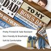Bonus Dad Gift from Daughter Son Flannel Throw Blanket, for Stepped up Dad, Birthday Ideas for Men, Brown Soft Farmhouse Bedding Sofa Blankets