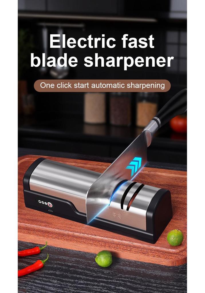 Electric Multi-Functional Kitchen Knife & Scissors Sharpener - Fast Automatic Sharpening Tool