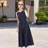Abito in Denim Estivo 2026 da Donna Senza Maniche Modellante - Elegante Gonna Lunga