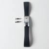20mm Rubber Watch Band For Yacht-Master Seiko Daytona Submariner Curved End Strap With Endlink Buckle Black Silicone Bracelet