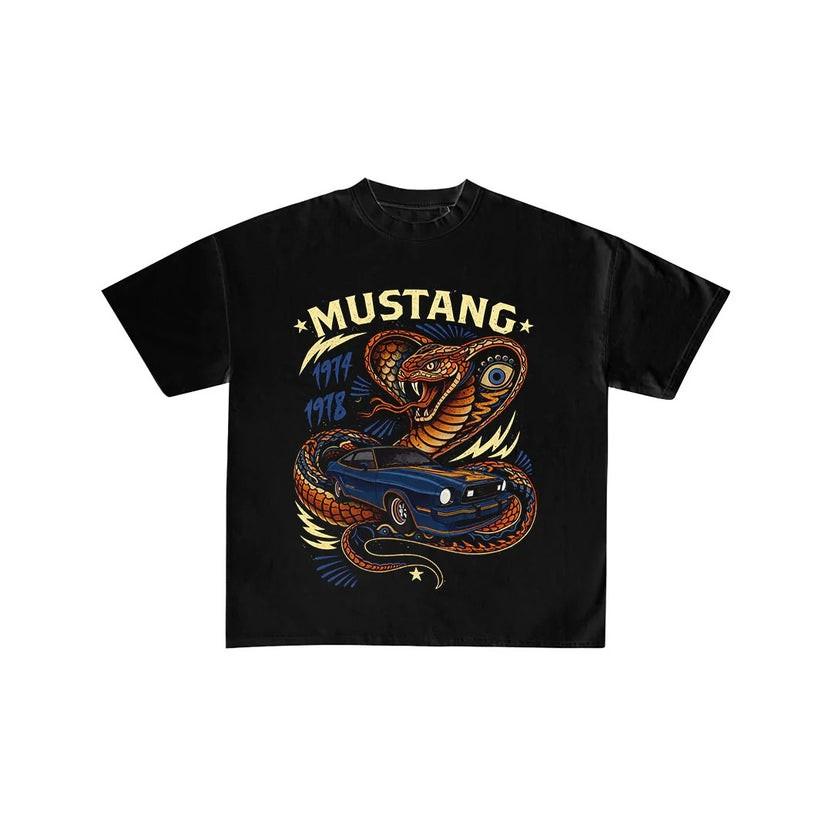 Vintage Mustang Cobra King Graphic Car T-Shirt XXXL