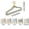 10Pcs Non-marking Transparent Glitter Hangers Non-slip Clothes Drying Rack Laundry Hanger  Wardrobe
