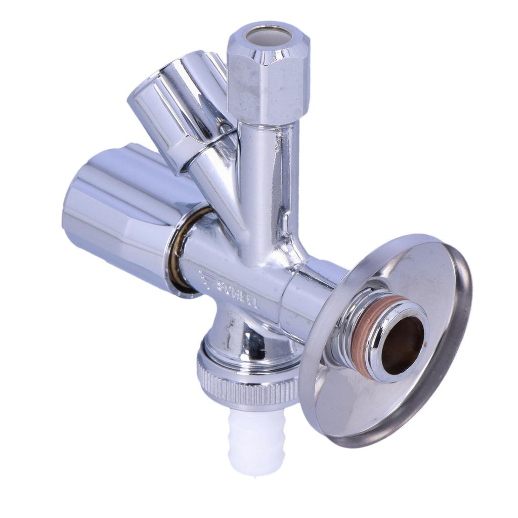 Comfort 1/2" angle combination valve, chrome with BSZ, ASAG
