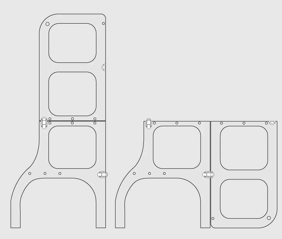 Küchenhelfer 2in1 hellgrau