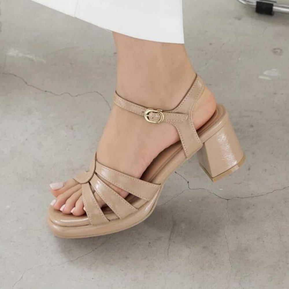Jisyu Rodel Square Toe Platform Strap Sandal