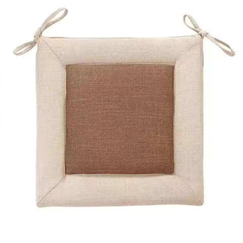 New Removable Linen Chair Cushion Thickened Washable Chair Cushion Breathable Soft Seat Cushion