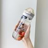 500mlTransparent Plastic Straw Water Cup Portable Anti-fall Scale Sports Water Bottle, Suitable for Outdoor Sports, Activities