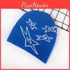 Street Style Knit Cap With Star Embroidery And Acrylic Fabric For Fall Winter Outdoors