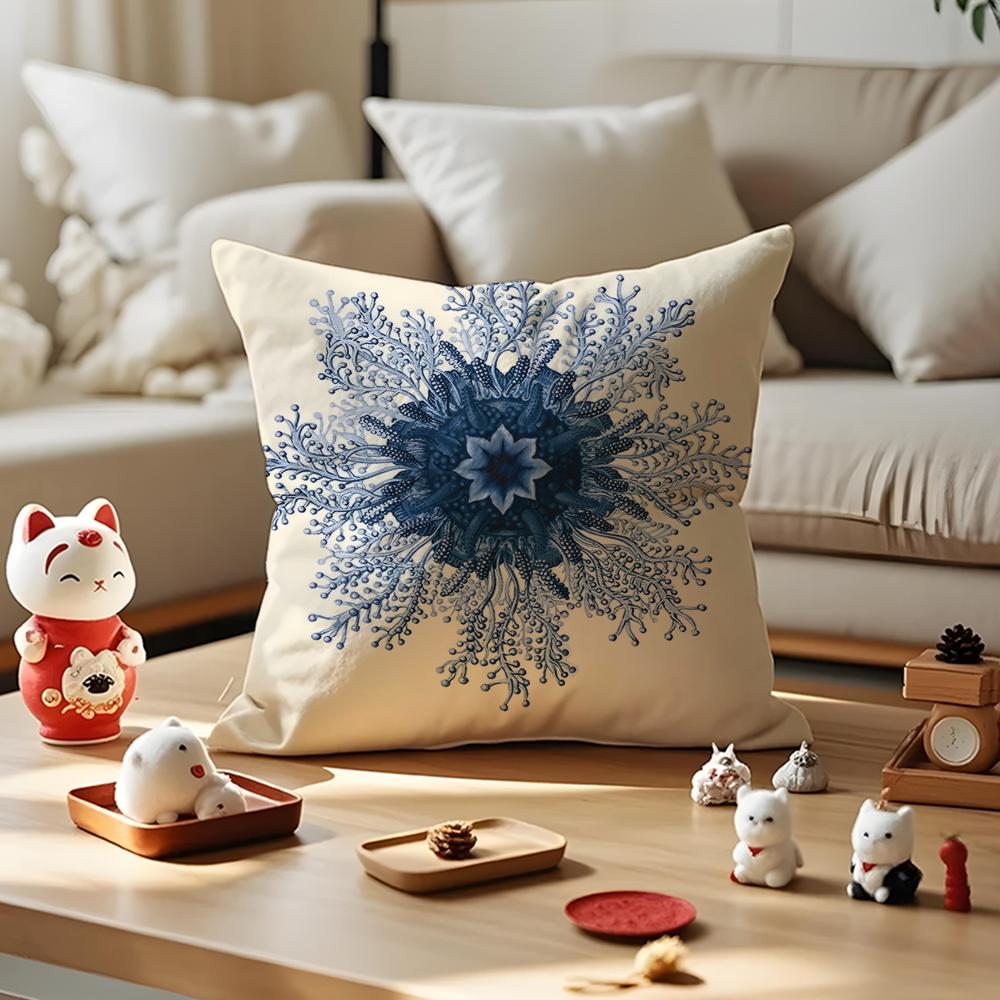 

Ocean Corals FASHION Pillow Case Antidustmite Pillowcase Invisible Zipper Silky Short Plush Sofa Cushion Cover 30X30cm