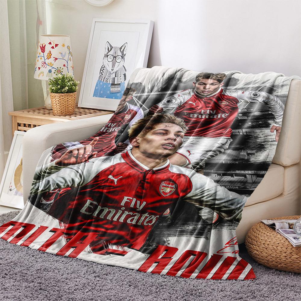 Coperta a Flanella con Stampa Arsenal Football Club, Alta qualità, Confortevole per Tutte le Stagioni, Arredamento per la Casa, Calore e Comfort