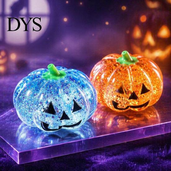 Hand Therapy Toys Halloween Glitter Pumpkin Stress Ball, Head Squeeze Toy for Tension Relieving Relief, Creepy Fidget Party Favors