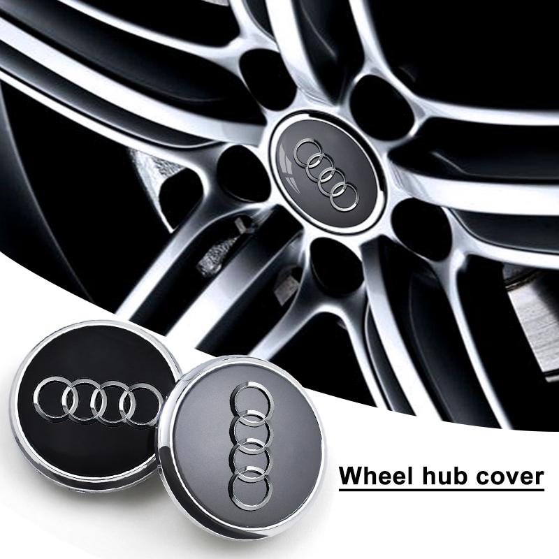 For Audi A5 4pcs 60mm 61mm 68mm 69mm Audi Hub Caps Car Wheel Center Caps for Audi A3 A6 Q3 B5 B6 B7 A8 A5 A4 C6 C5 C7 A7 B8 B9 Q7 8P 8V 8L