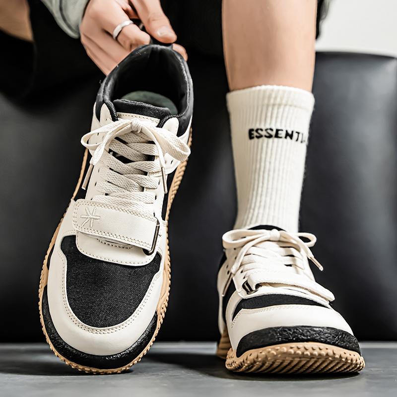 Men’s Red Sports Shoes Casual Green Street Style Running Sneakers Students Over Sized White Skateboard Shoes