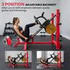 Leg Press Machine with Wheels and Calf Block, Adjustable Squat Machine for Home Gym, 455KG Capacity