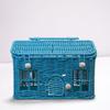 Multifunctional Wicker Storage Basket PP Woven Rustic Snack Box Organizer for Kitchen Living Room Wedding Party Decor