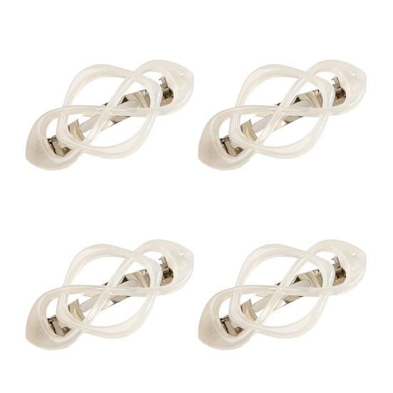 1/4Pcs Vintage French Hair Barrette Matte Finish Hair Clips Cross-Shaped Design Hair Styling Tool Hair Accessories