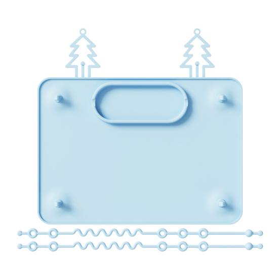 Multi-functional Activity Pad Silicone Baby Placemat with Suction Cup, Toddlers Eating Food Mat Mats Anti-fall Rope, Foldable for Kids Non Slip Table