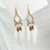 Handmade Bohemian Feather Earrings User Friendly Materials Lightweight Drop Ear Hooks Jewelry Gift
