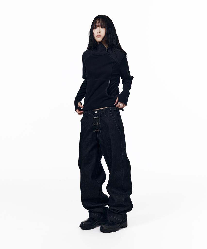 AAKAM Fleece Utility Hooded Long Sleeve (Black)