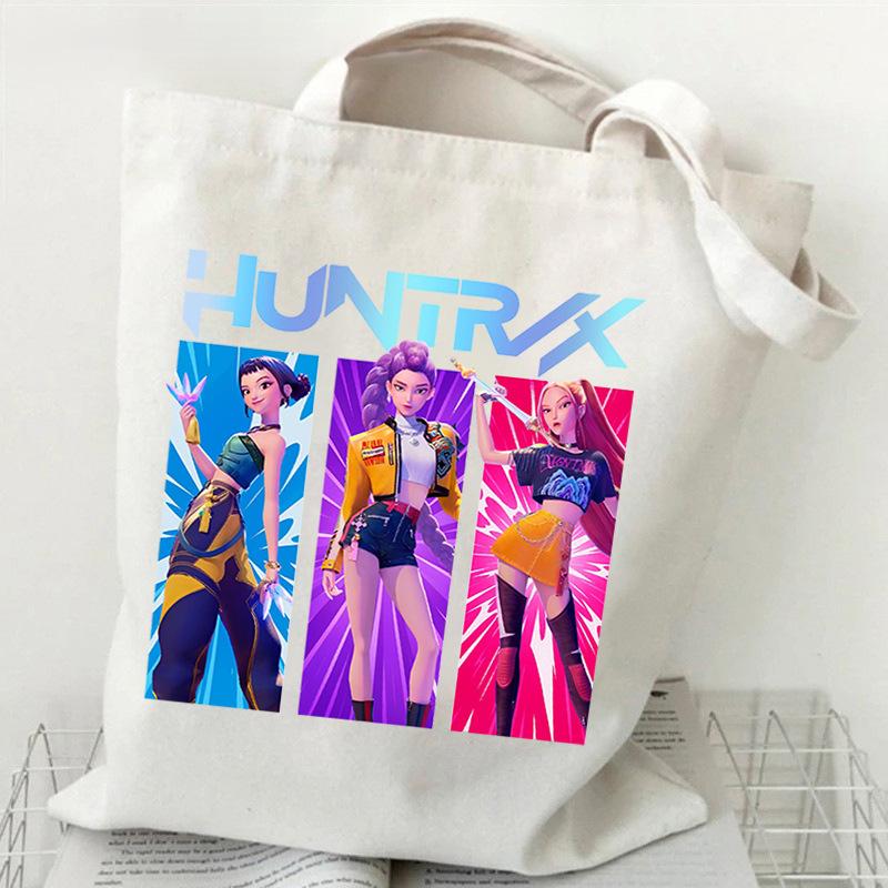 KPop Demon Hunters Student Everyday Versatile Shoulder Bag Fashion Demon Hunters Canvas Bag