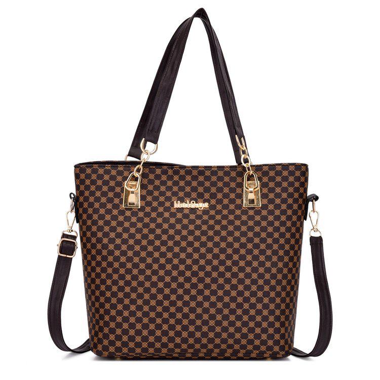 Women's Large Capacity Multi-Piece Mother-and-Child Set Handbag – Stylish Print Single Shoulder Bag