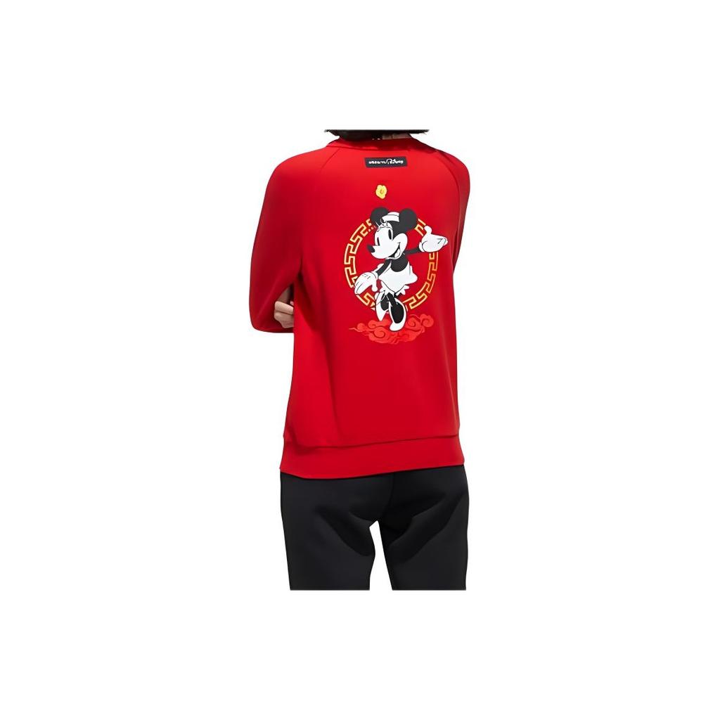 adidas Neo CNY Minnie Print Sport Sweatshirt Damen Oberteile Hellkarmesinrot GE7770