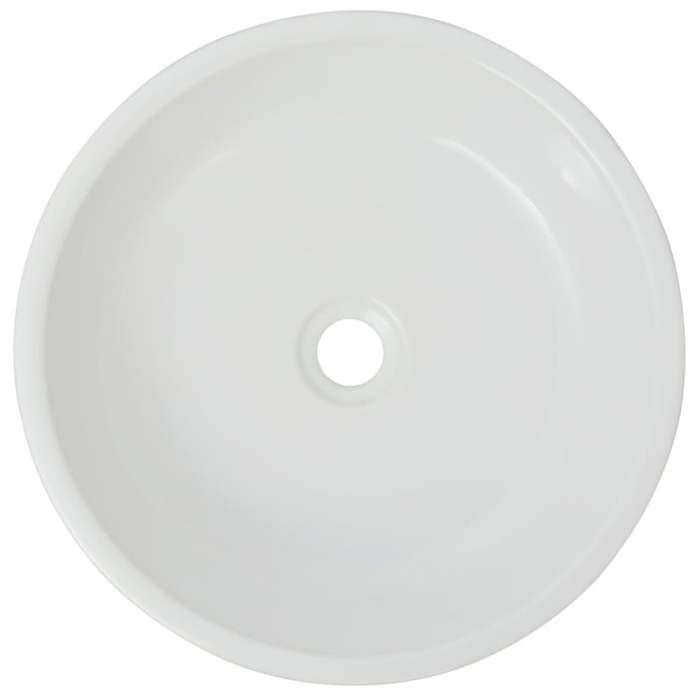 VidaXL Round Ceramic Sink White 42x12 Cm Countertop Basin Bathroom 142341