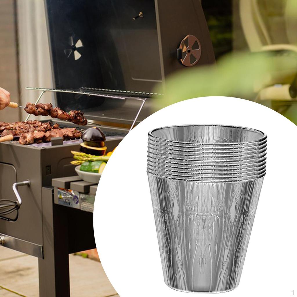 10Pcs Collection Liners for Smoker Drip Bucket Replacement Practical Easy To Use BBQ