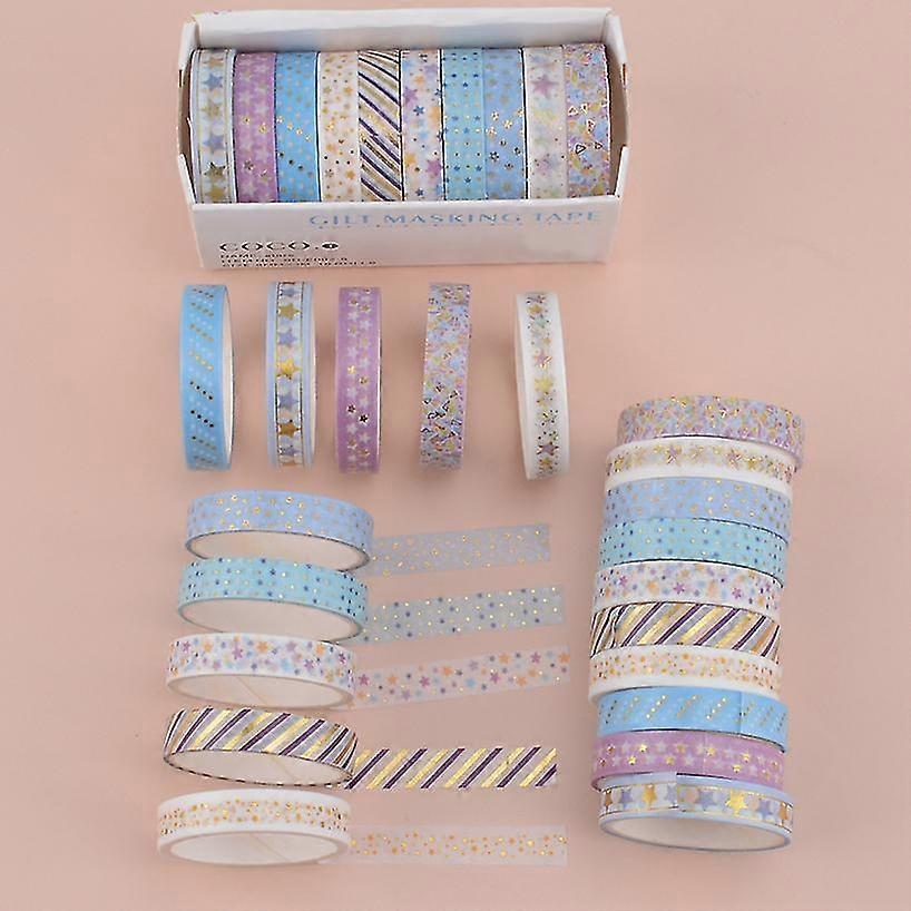 Washi Decorative Adhesive Tape | Foil School Journal Supplies - 10rolls Washi Tape -