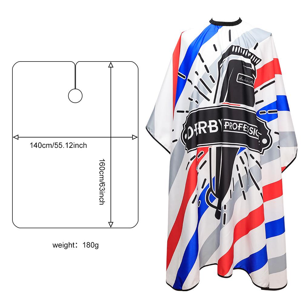 Printed Barber Cape for Hairdressing and Dyeing - Customizable Logo