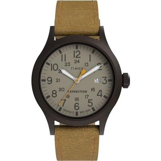 Timex Expedition Scout 40mm Mens Analog Watch Luminous Hands Durable Comfortable Adjustable Strap 24-Hour Format Sturdy Outdoor 50M Water Resistant