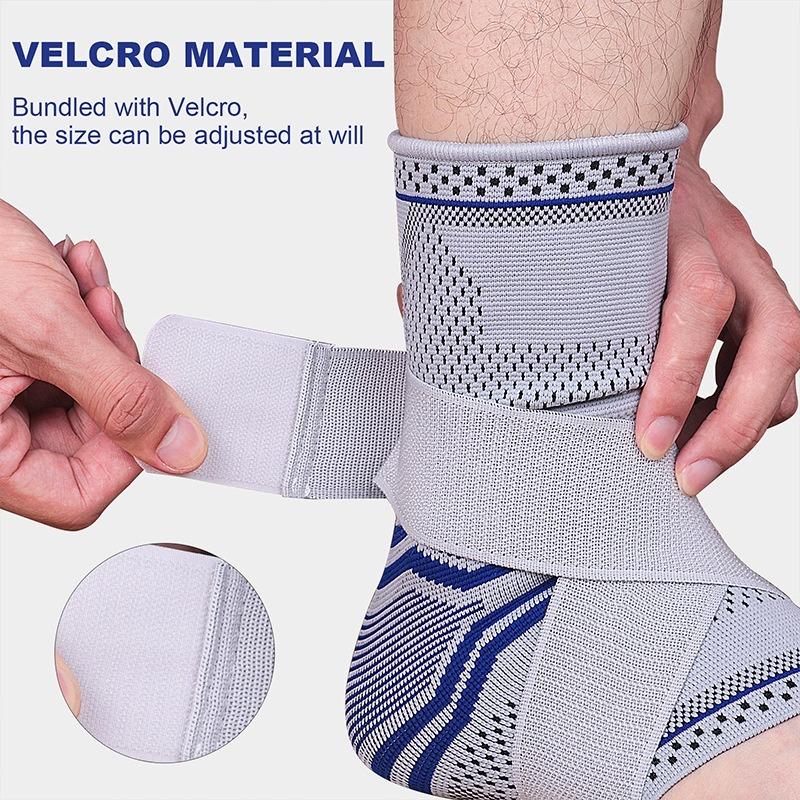 1Pair Ankle Support Brace Adjustable Compression Sleeve for Achilles Tendon Support and Plantar Fasciitis Sprained Ankle Pain