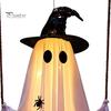 Facile Installazione Decorazioni Giardino Autunnale Grande Altalena Sospesa Fantasma Decorazione di Halloween, 5FT Spettrale su Luci del Portico Controllate da Telecomando con Cappello da Strega per