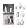 3 Pieces Penguin Sculpture Statue Porcelain Ceramic Decorative Nordic