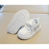 Spring and autumn new children's white sneakers, boys' sports shoes, lightweight girls' casual sneakers, soft-soled baby shoes