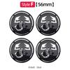 4pcs 56mm 60mm 65mm Car Wheel Center Emblem Hub Caps Stickers For 500 Punto Abarth Stilo Palio Bravo Doblo Aegea Strada