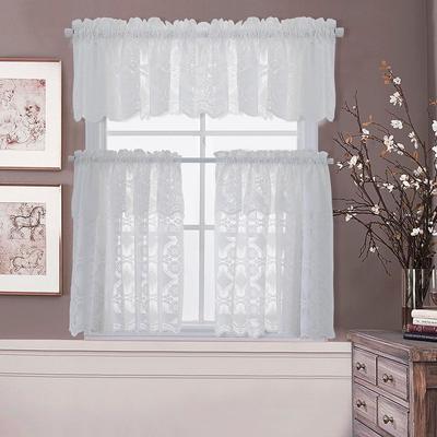 1 Panel Embroidered Lace Kitchen Bedroom Tier