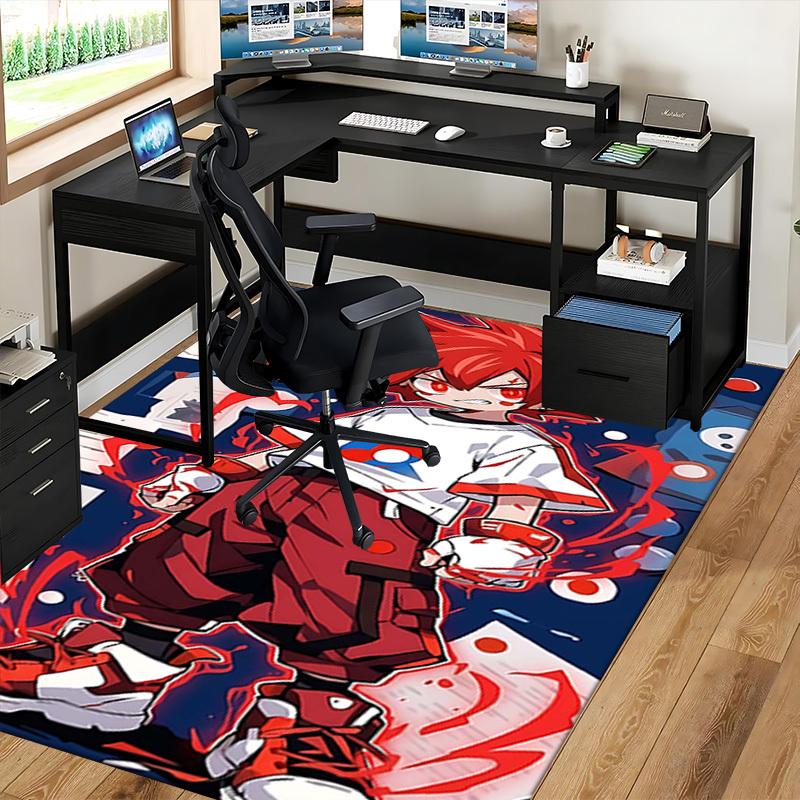 1pc Anime Cartoon Design "Kyuubey" Chair Mat - Seasonal Gift for Office, Home Decor, Living Room, Bedroom, Game Room - Non-Slip Carpet Suitable for Al