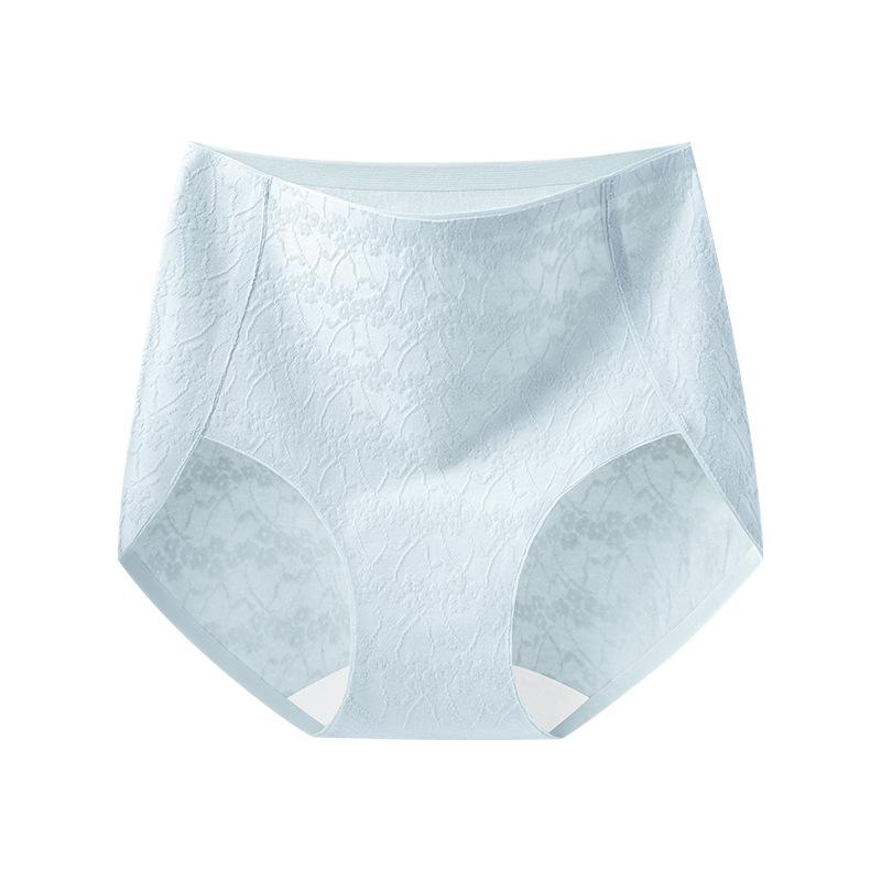 

Женское весенне-осеннее новогоднее свадебное нижнее белье из чистого хлопка, красное, 10A, с антибактериальной ластовицей, бесшовное, с высокой талией XXL голубой воды