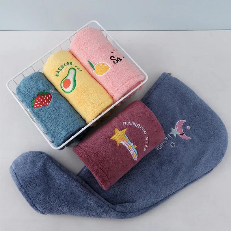 1PC Water Absorbent Quick Dry Hair Cap Bathroom Turban Wrap Hair Drying Cap Soft Super Absorbent