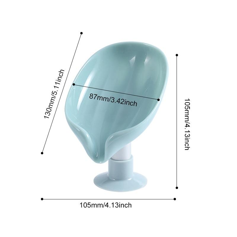 2PCS Suction Cup Soap Dish For Bathroom Shower Portable Leaf Soap Holder Plastic Sponge Tray For Kitchen Bathroom Accessories
