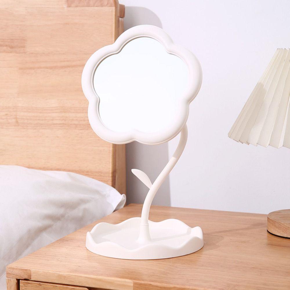 Detachable Desktop Makeup Mirror Cute Table Mirror Sunflower Shaped Dressing Mirror  Women