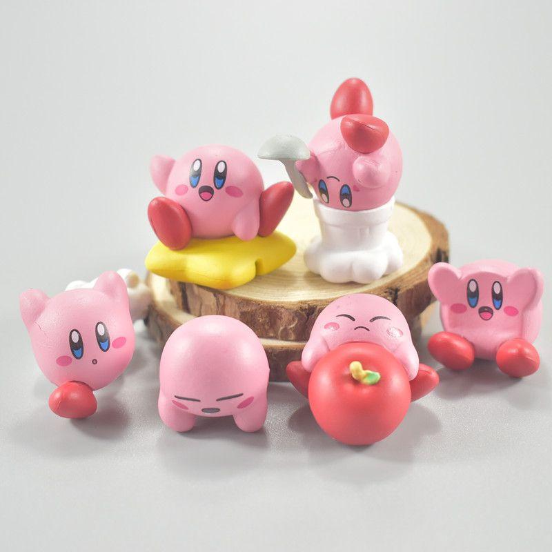 Cute And Detailed 6 Pcs Kirby Mini Figure Set For Anime Lovers
